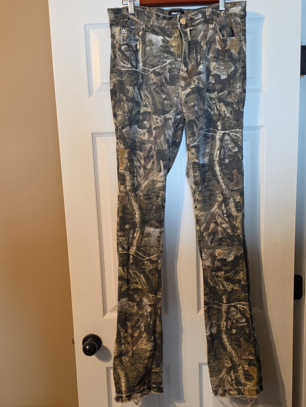 Fashion Nova Men's Camouflage Cargo Pants - Green Brown Camo